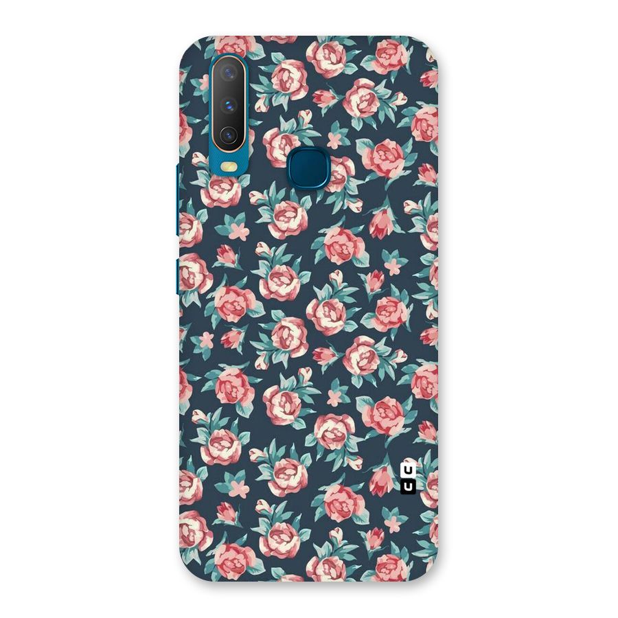 Floral Navy Bloom Back Case for Vivo Y11