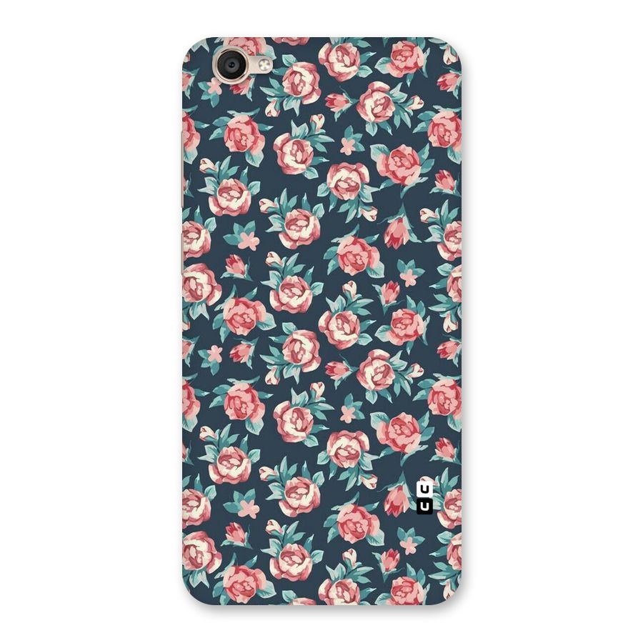 Floral Navy Bloom Back Case for Vivo Y55s