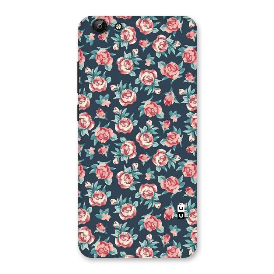 Floral Navy Bloom Back Case for Vivo Y69