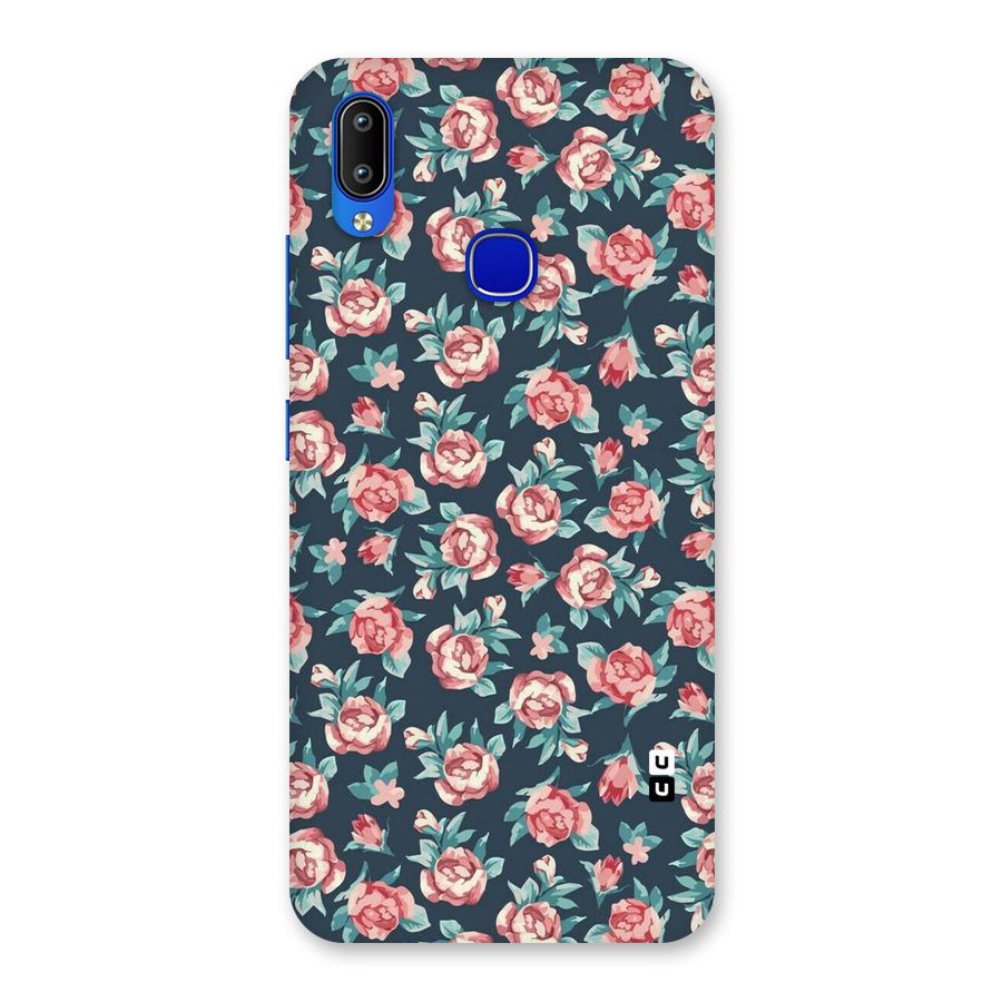 Floral Navy Bloom Back Case for Vivo Y91