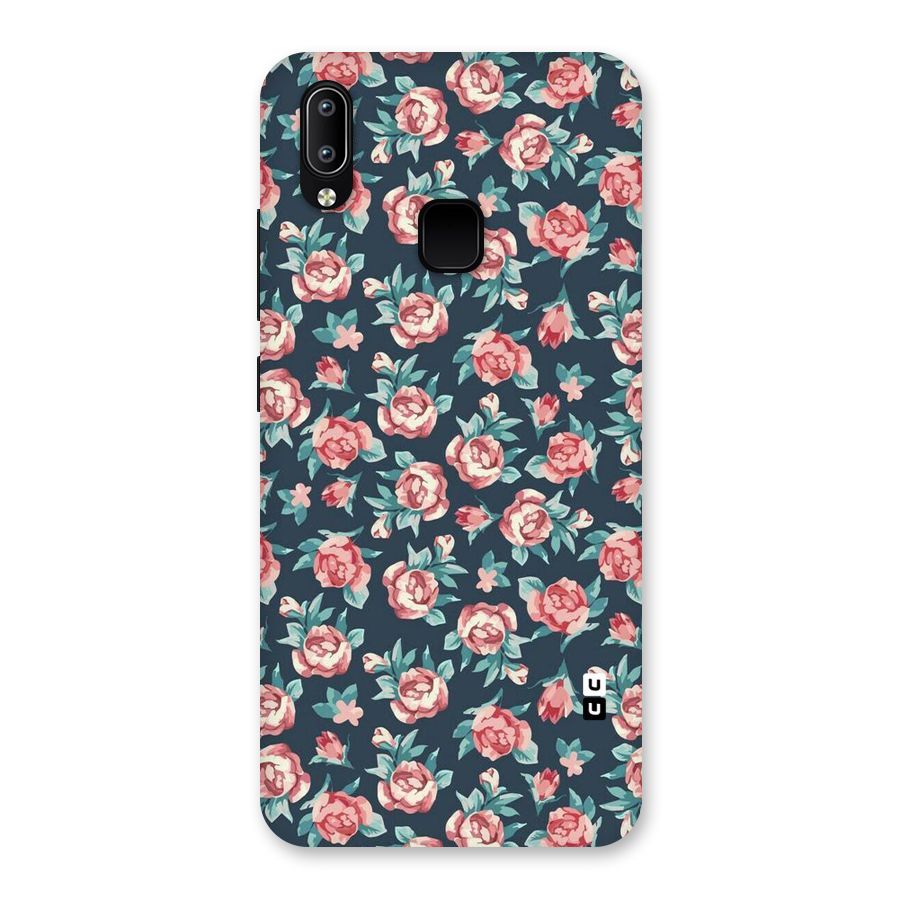 Floral Navy Bloom Back Case for Vivo Y93