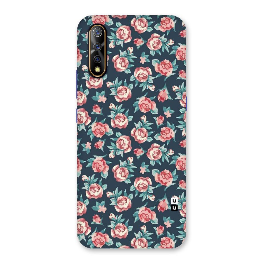 Floral Navy Bloom Back Case for Vivo Z1x