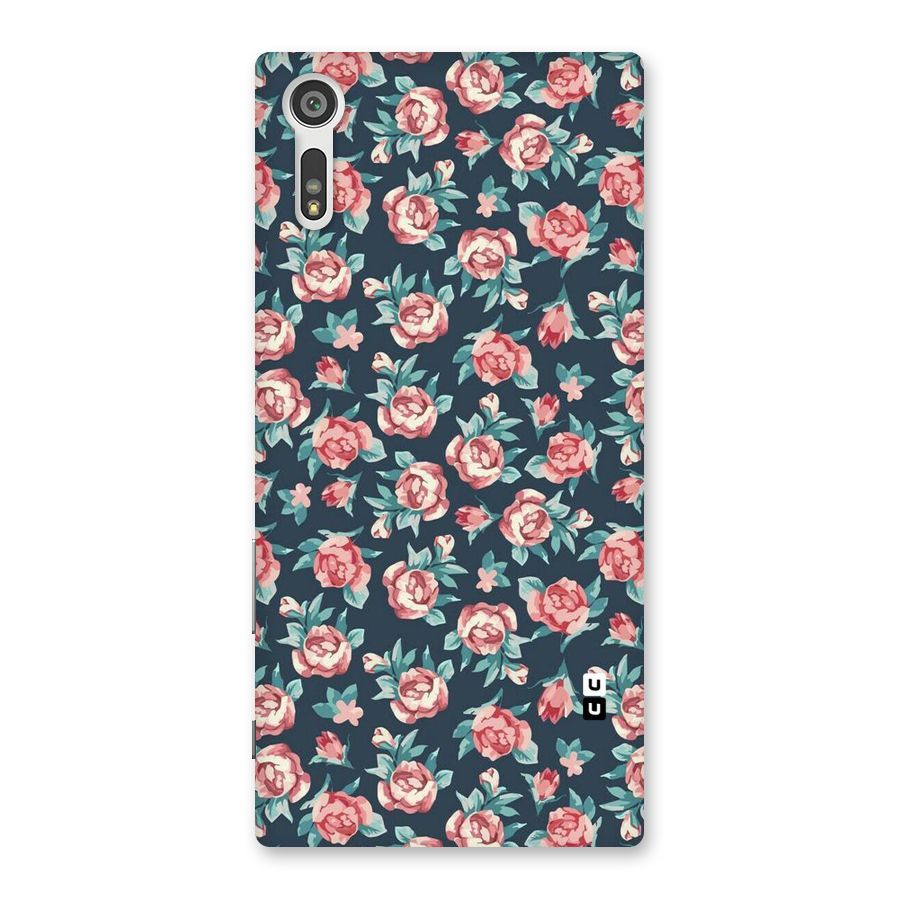 Floral Navy Bloom Back Case for Xperia XZ