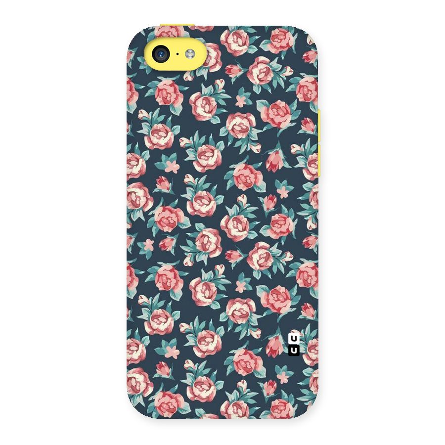 Floral Navy Bloom Back Case for iPhone 5C