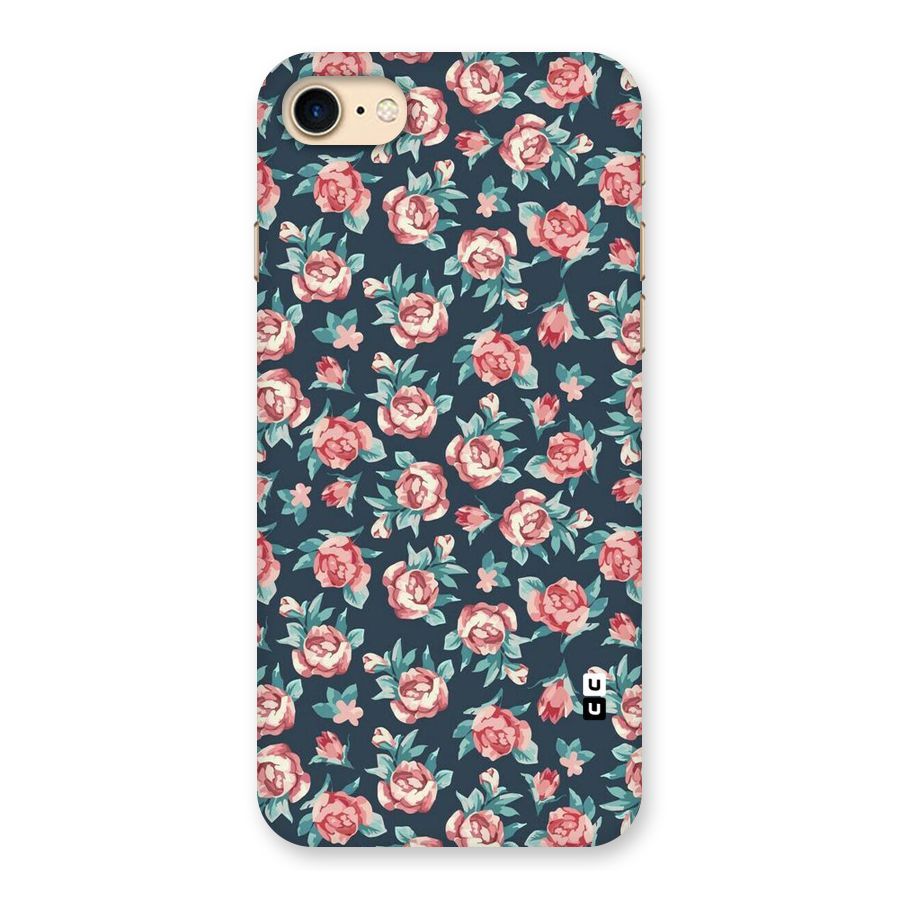 Floral Navy Bloom Back Case for iPhone 7