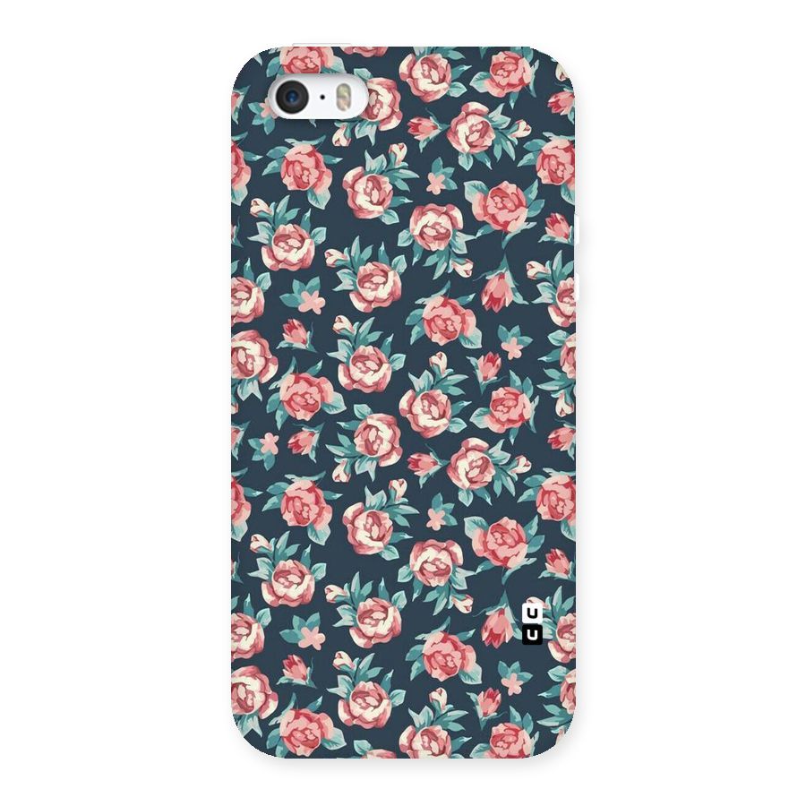 Floral Navy Bloom Back Case for iPhone SE