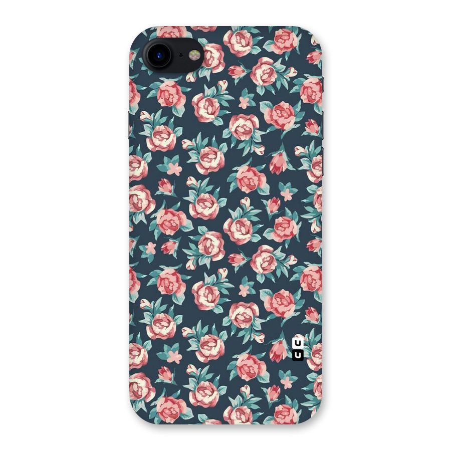 Floral Navy Bloom Back Case for iPhone SE 2020
