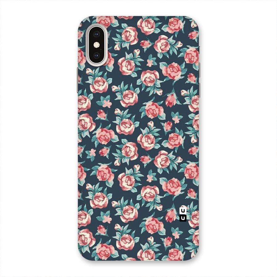 Floral Navy Bloom Back Case for iPhone XS Max
