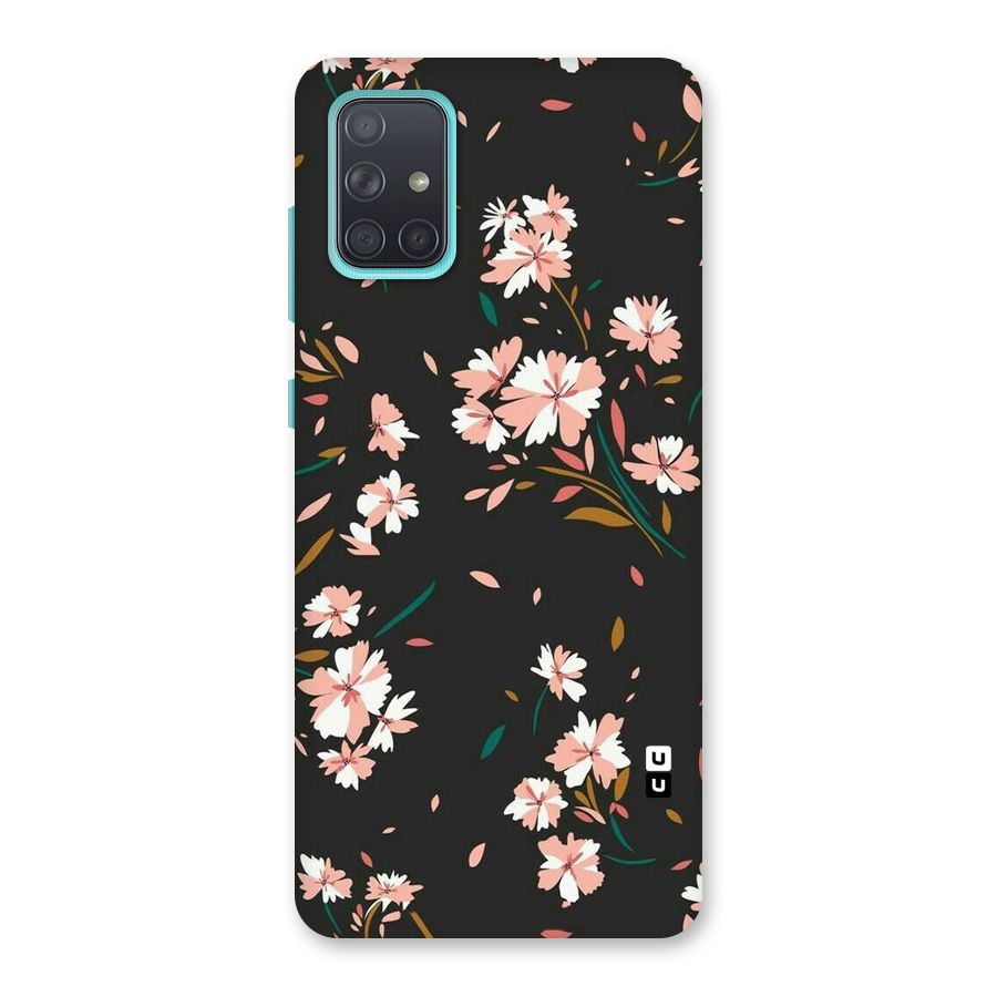 Floral Petals Peach Back Case for Galaxy A71
