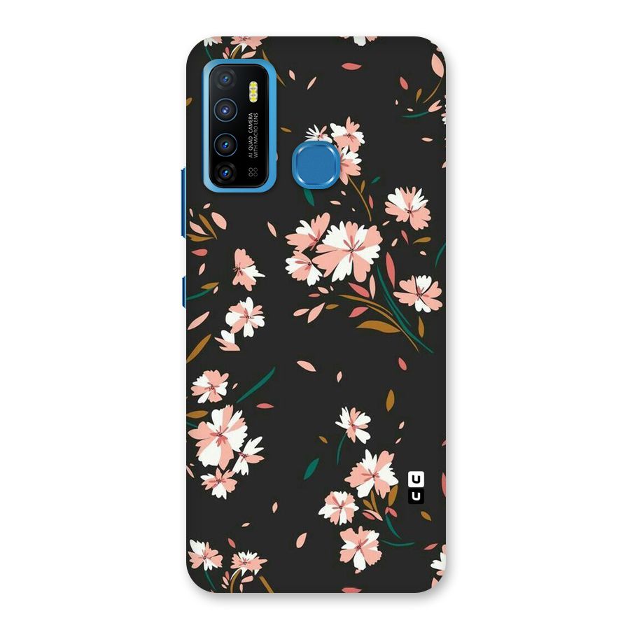 Floral Petals Peach Back Case for Infinix Hot 9