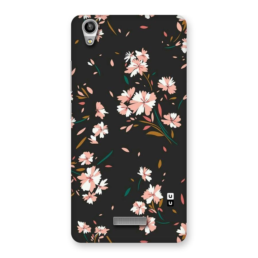 Floral Petals Peach Back Case for Lava-Pixel-V1