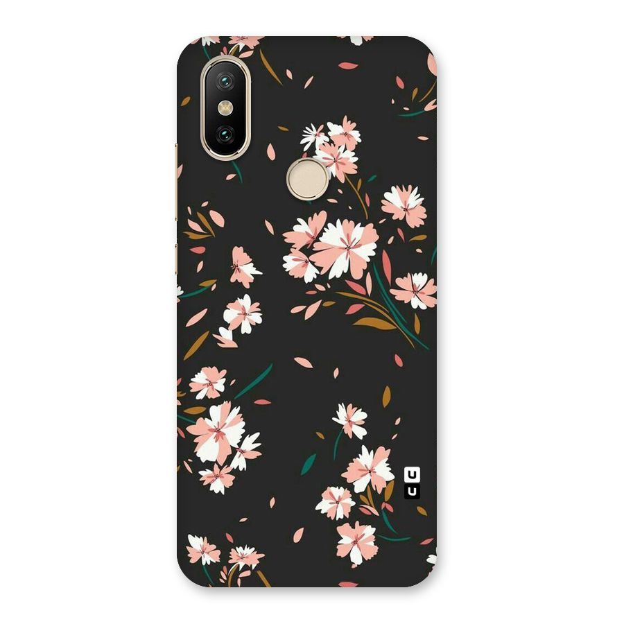 Floral Petals Peach Back Case for Mi A2