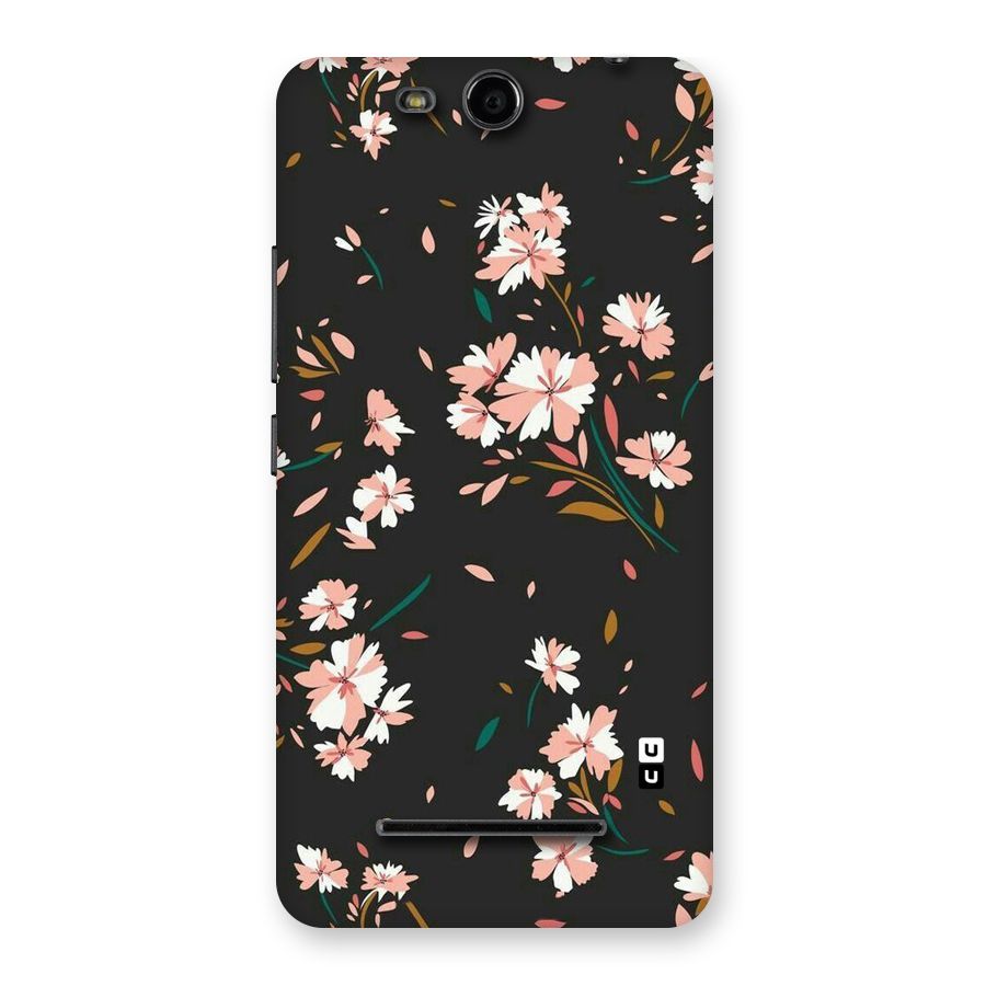 Floral Petals Peach Back Case for Micromax Canvas Juice 3 Q392