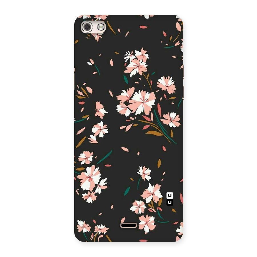 Floral Petals Peach Back Case for Micromax Canvas Silver 5