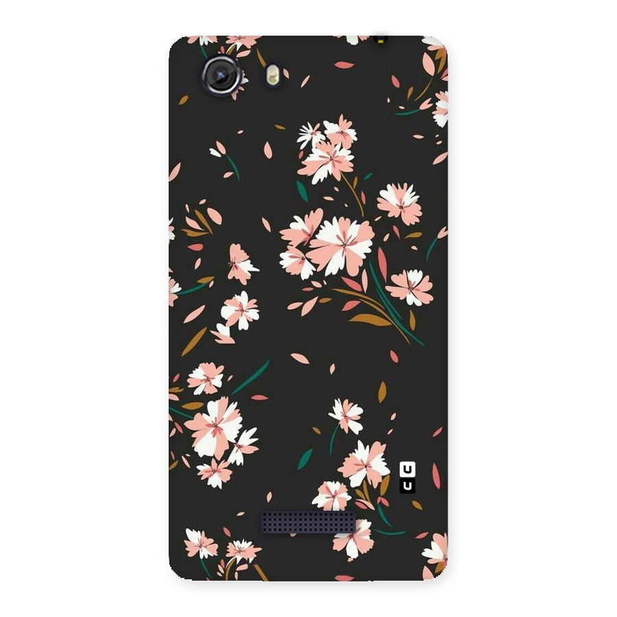 Floral Petals Peach Back Case for Micromax Unite 3