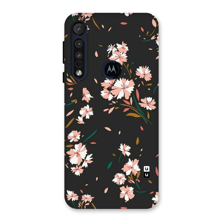 Floral Petals Peach Back Case for Motorola One Macro
