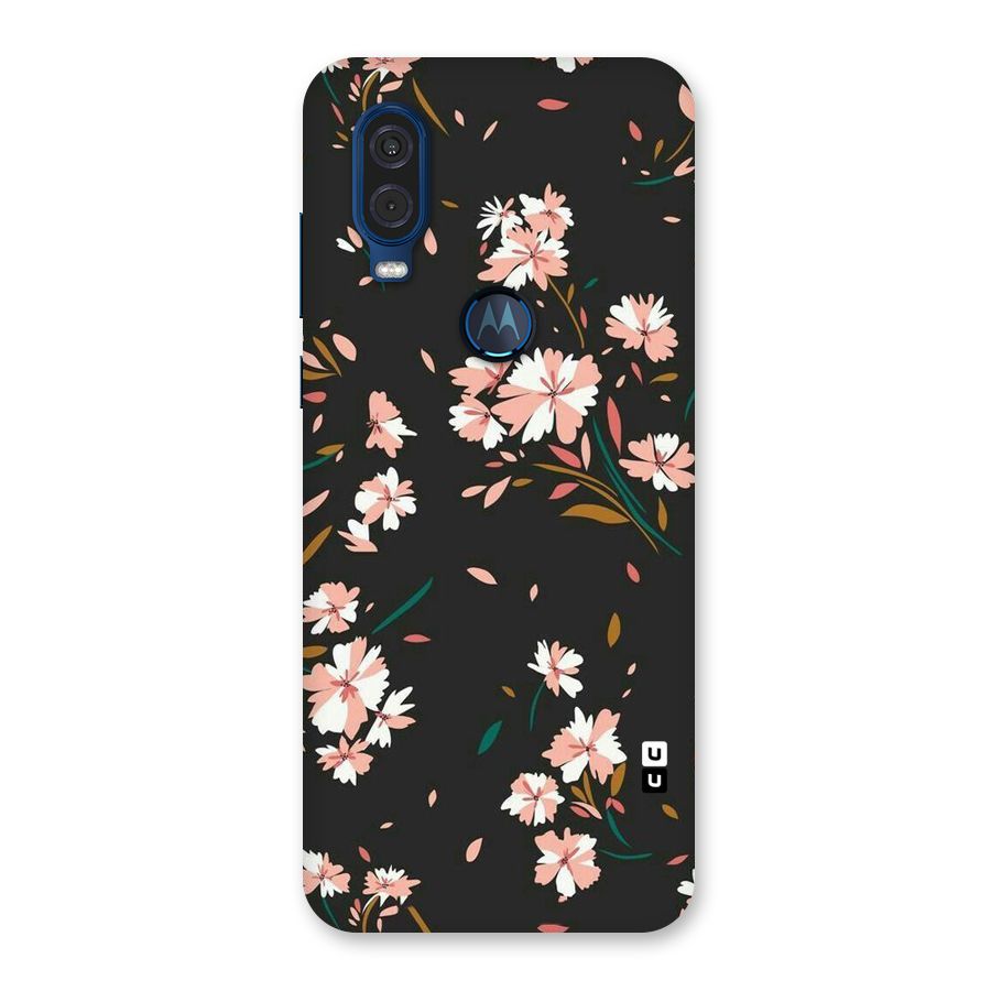 Floral Petals Peach Back Case for Motorola One Vision