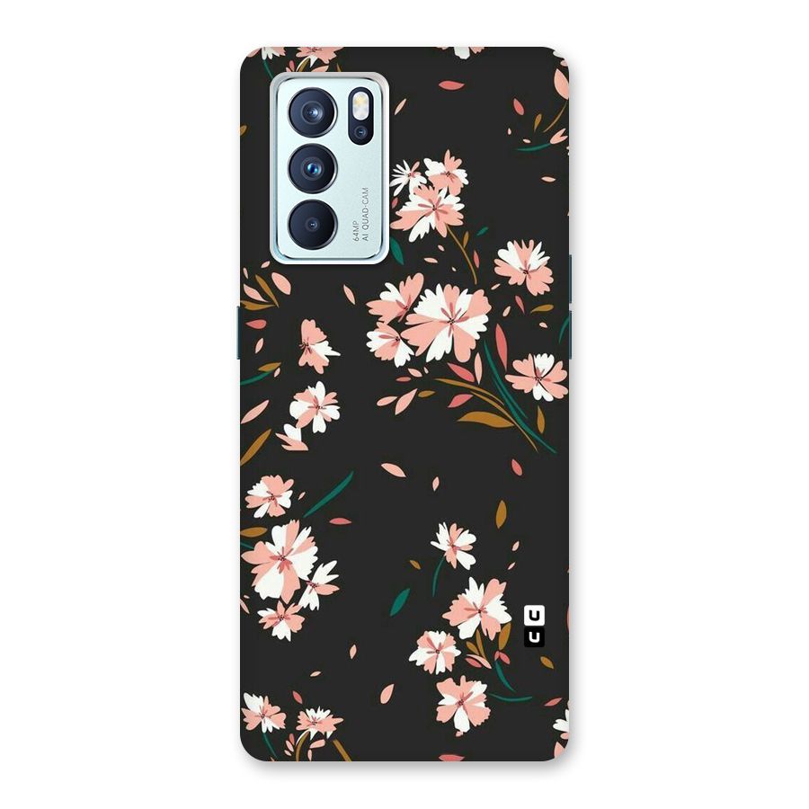Floral Petals Peach Back Case for Oppo Reno6 Pro 5G