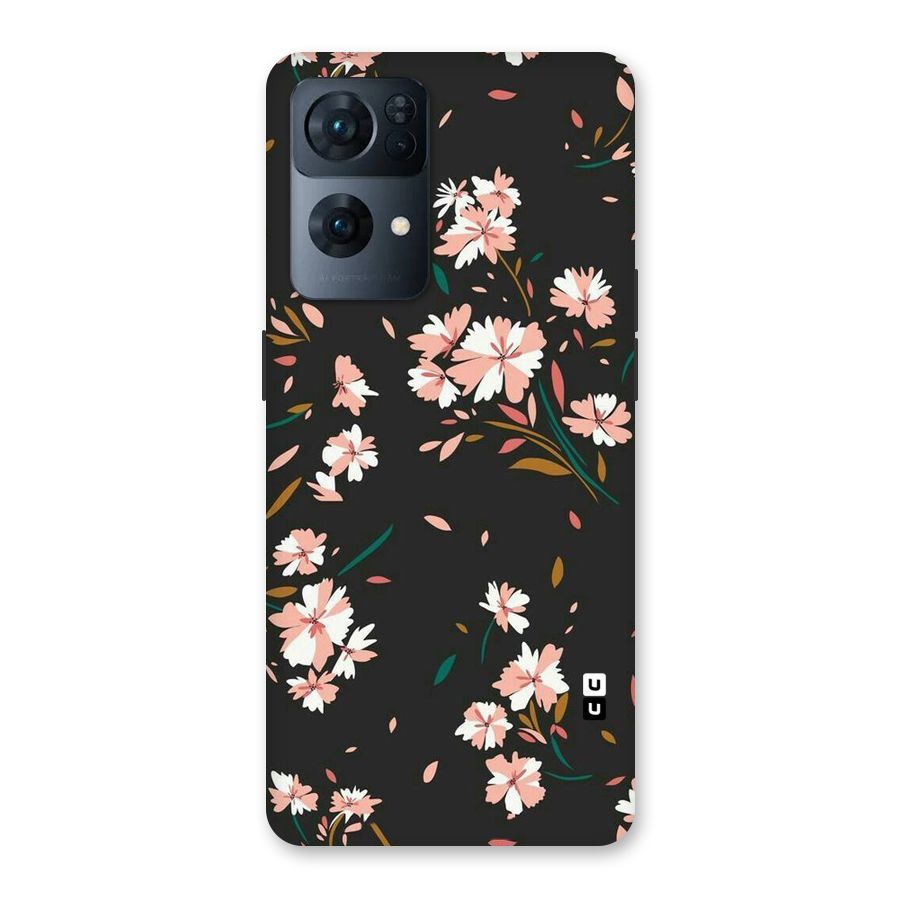 Floral Petals Peach Back Case for Oppo Reno7 Pro 5G