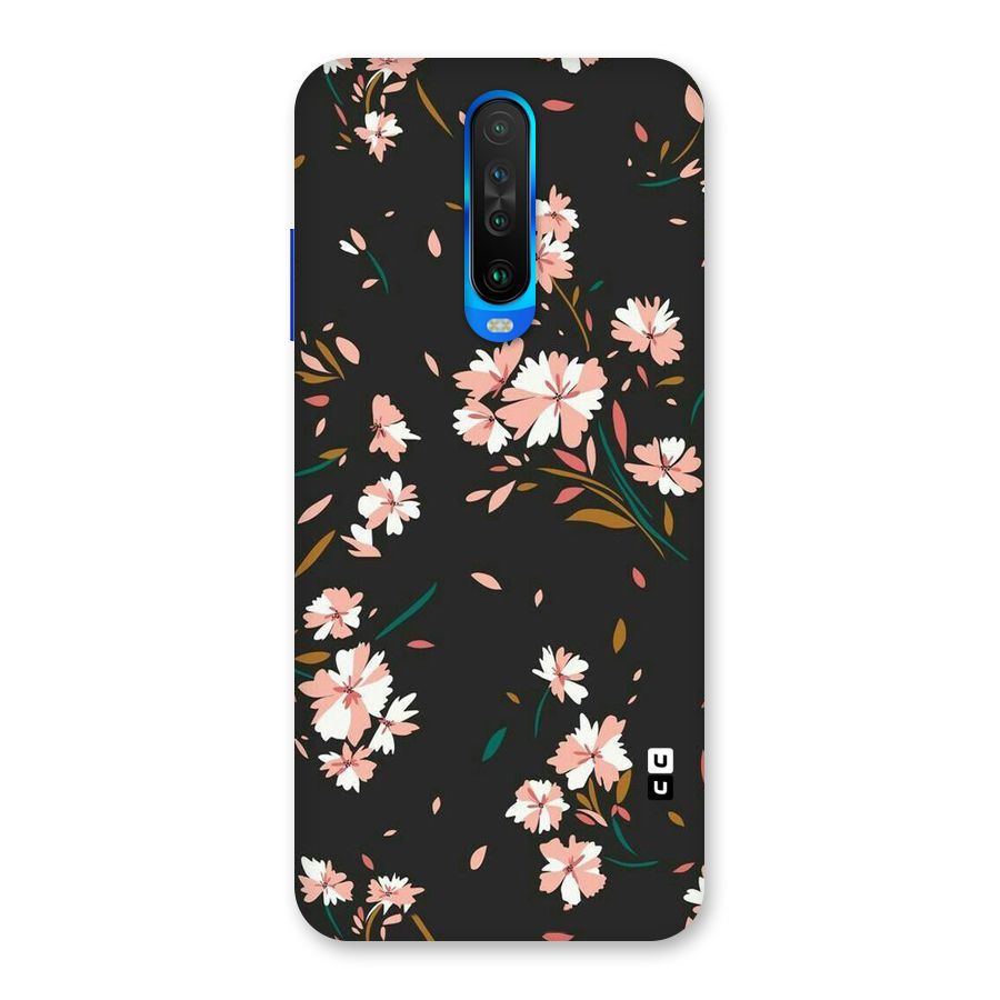 Floral Petals Peach Back Case for Poco X2