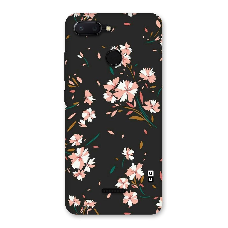 Floral Petals Peach Back Case for Redmi 6