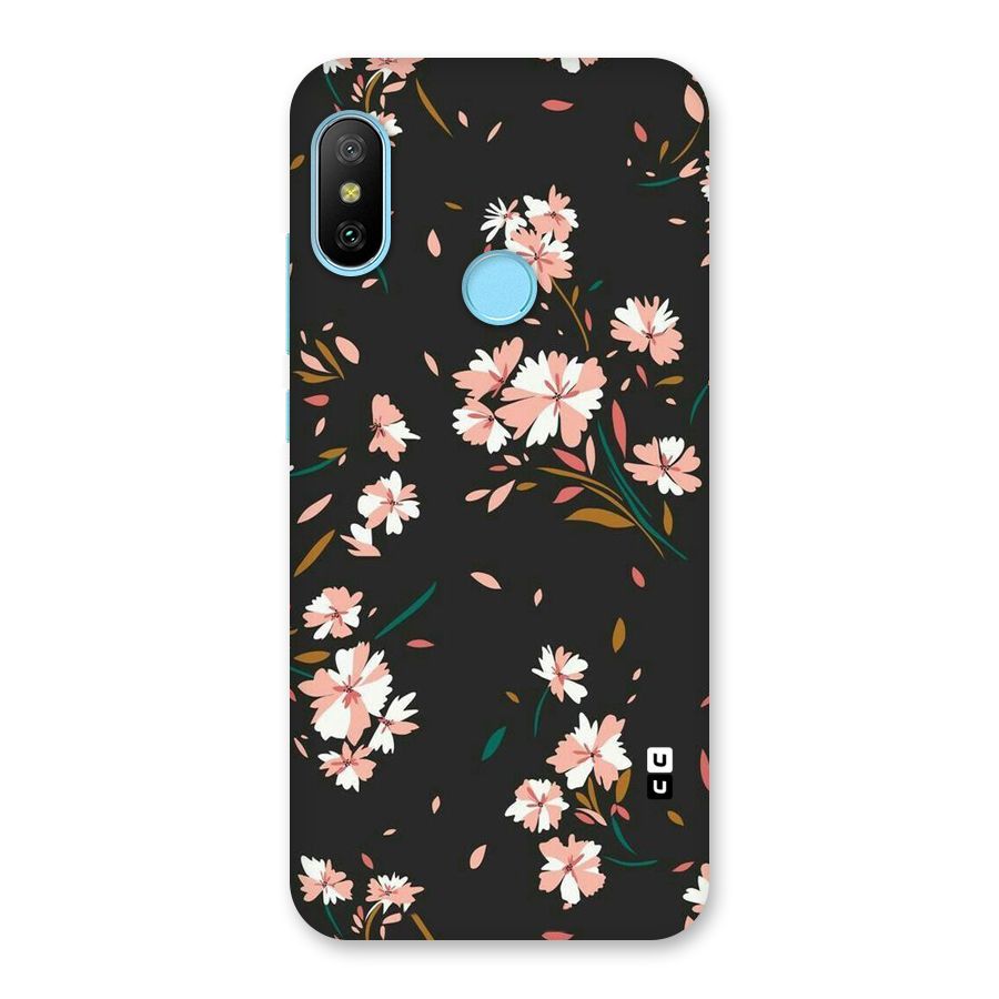 Floral Petals Peach Back Case for Redmi 6 Pro