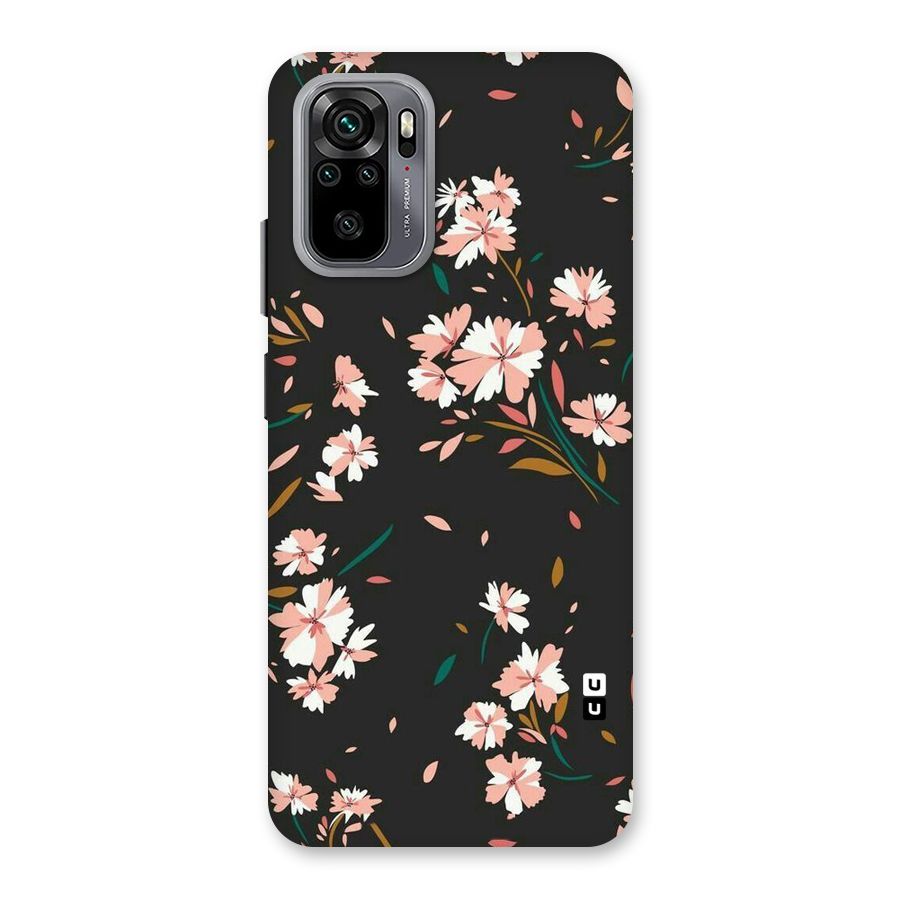 Floral Petals Peach Back Case for Redmi Note 10