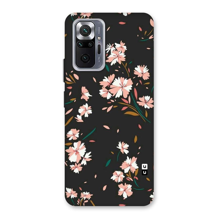 Floral Petals Peach Back Case for Redmi Note 10 Pro
