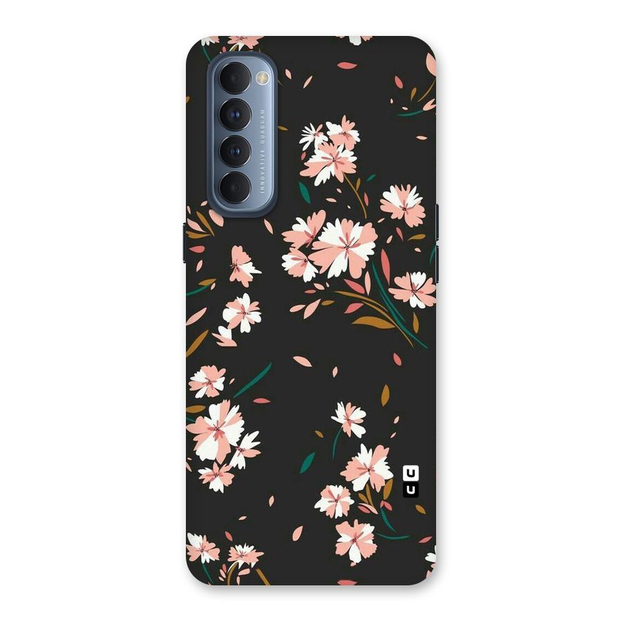 Floral Petals Peach Back Case for Reno4 Pro