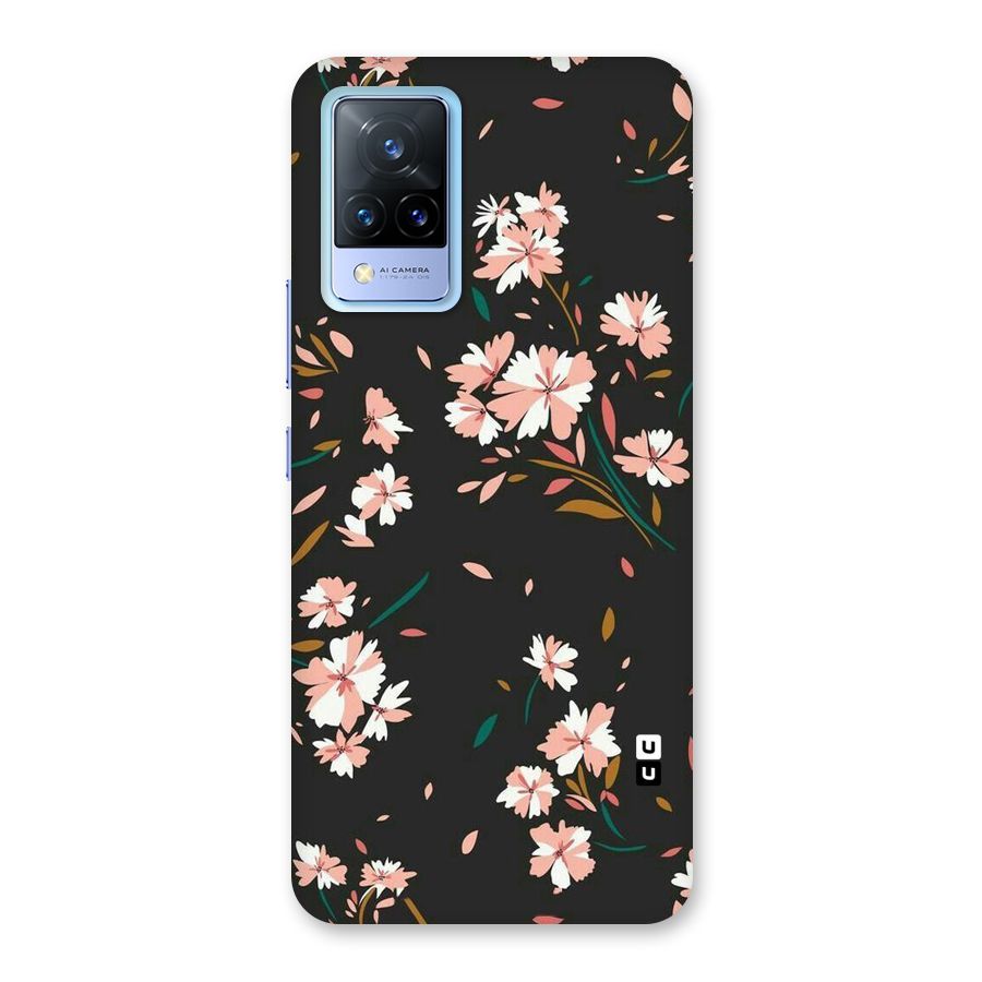 Floral Petals Peach Back Case for Vivo V21 5G