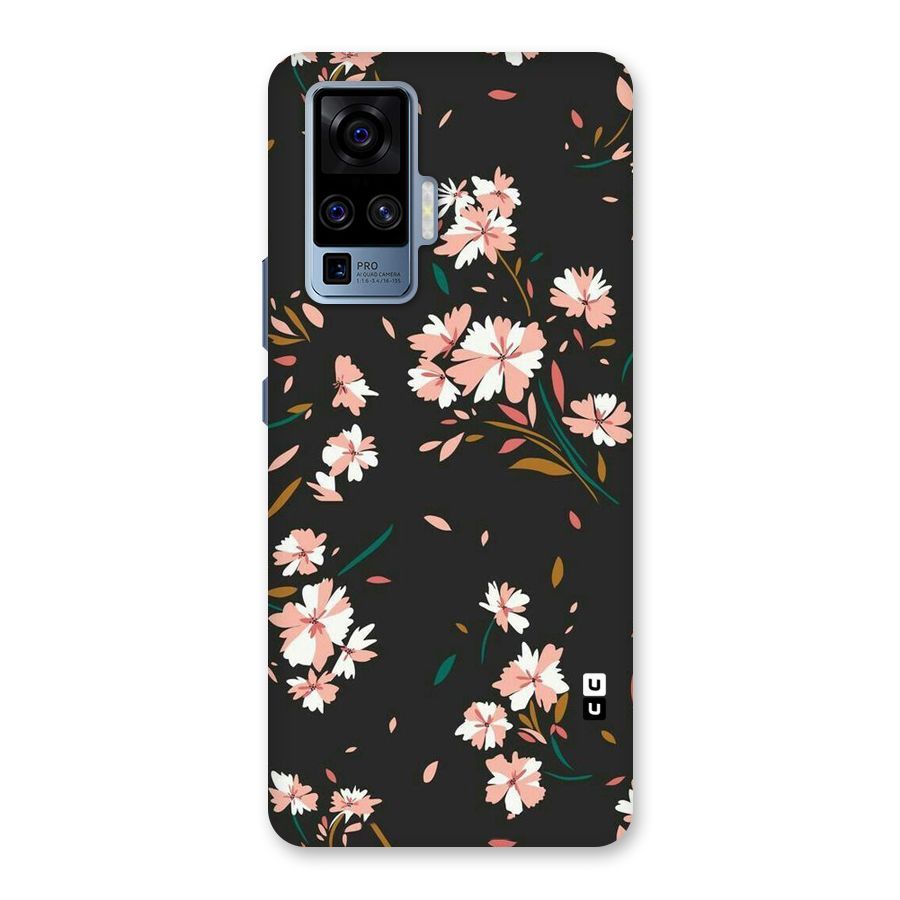 Floral Petals Peach Back Case for Vivo X50 Pro