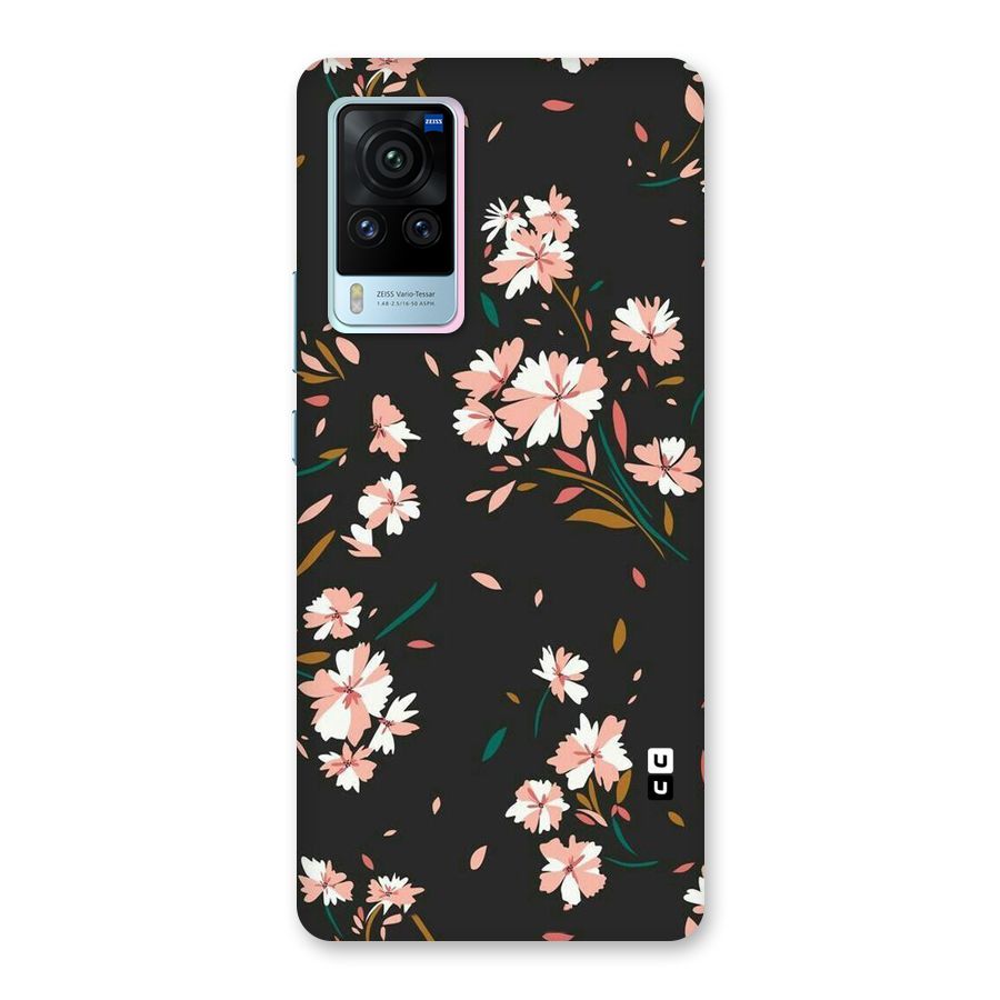 Floral Petals Peach Back Case for Vivo X60 Pro