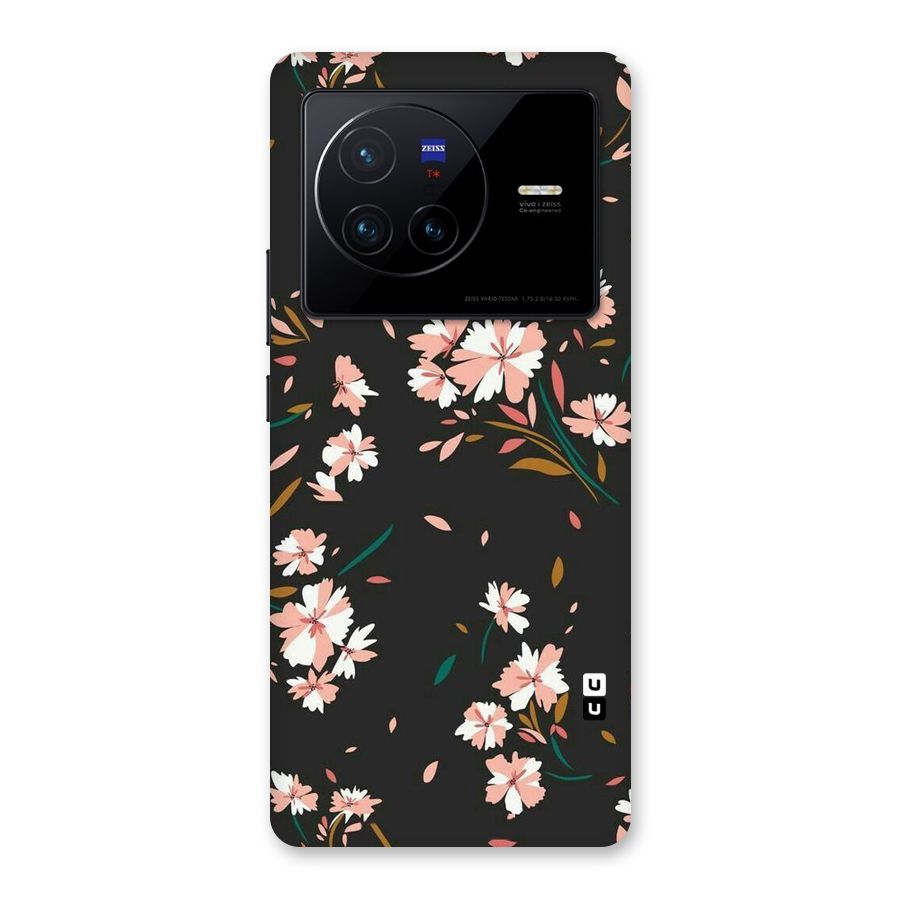 Floral Petals Peach Back Case for Vivo X80