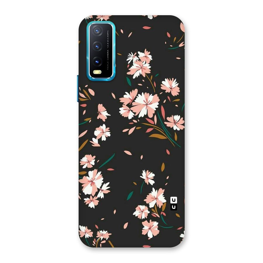 Floral Petals Peach Back Case for Vivo Y20A