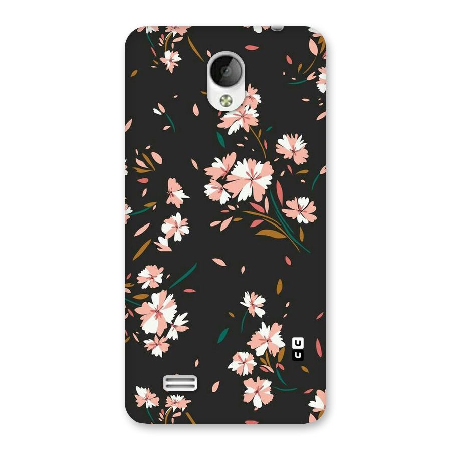 Floral Petals Peach Back Case for Vivo Y21
