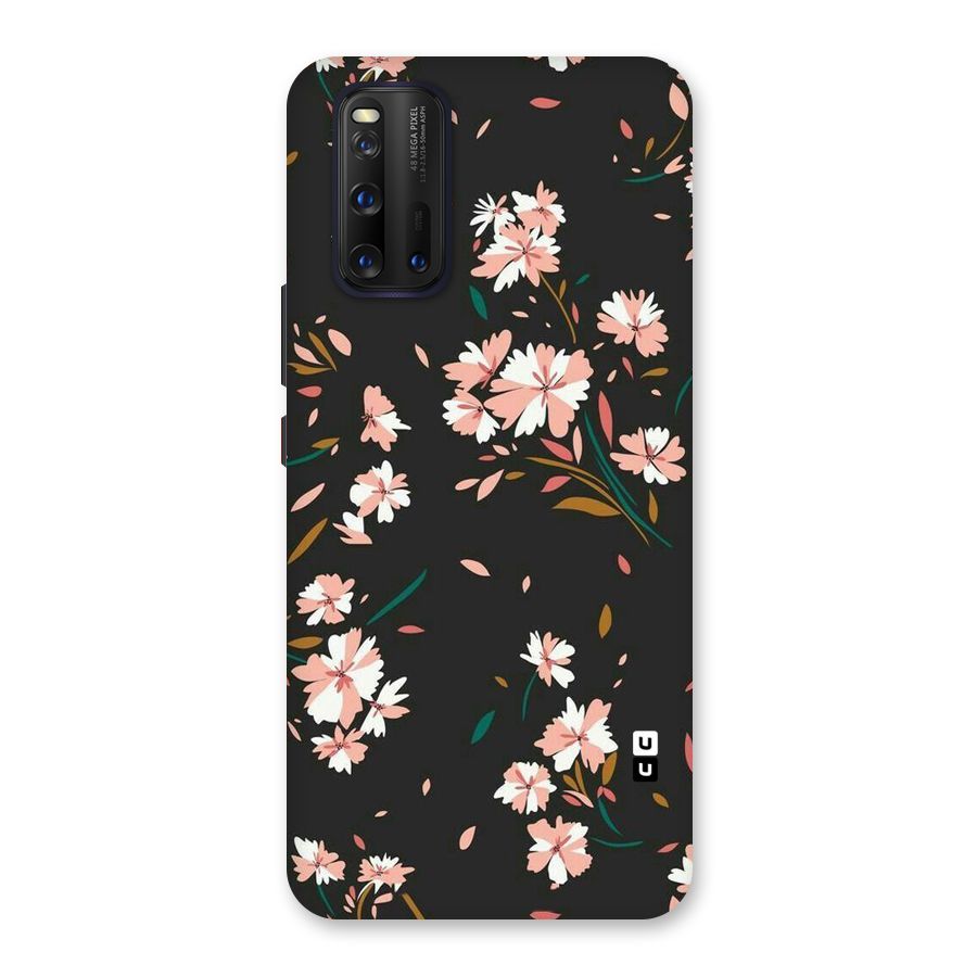 Floral Petals Peach Back Case for Vivo iQOO 3