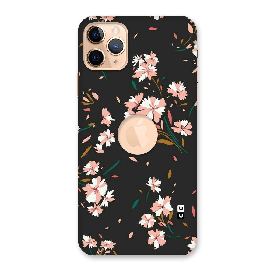 Floral Petals Peach Back Case for iPhone 11 Pro Max Logo Cut
