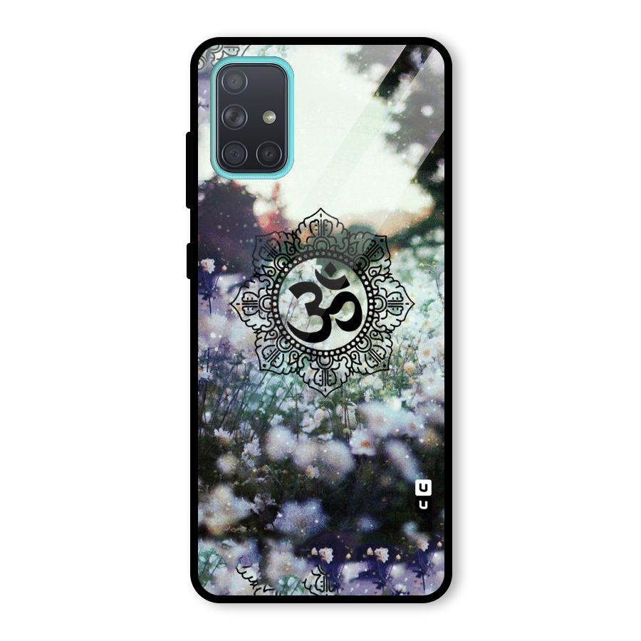 Floral Pray Glass Back Case for Galaxy A71