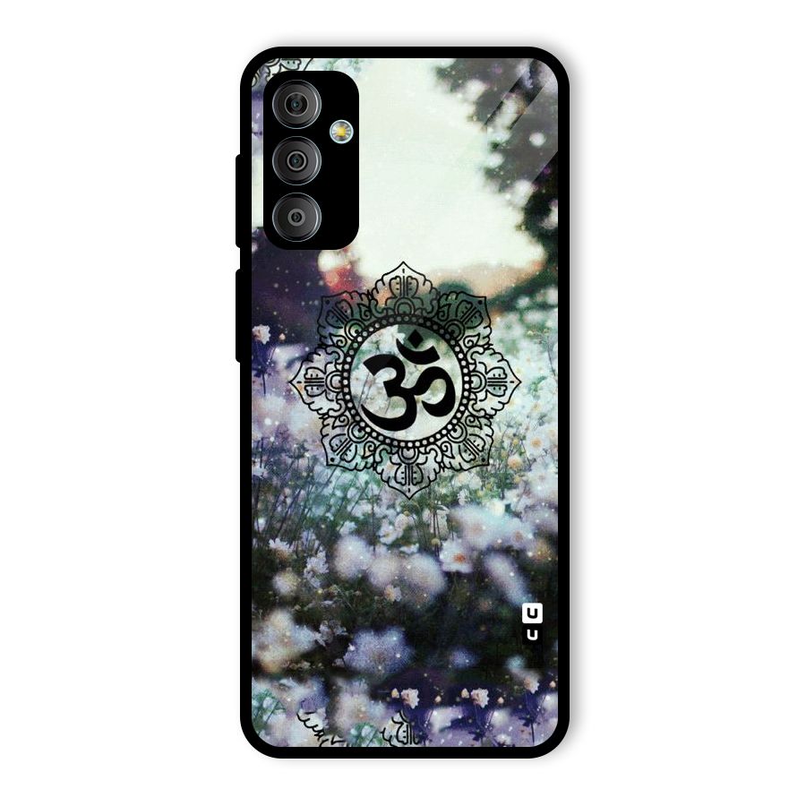 Floral Pray Glass Back Case for Galaxy F23