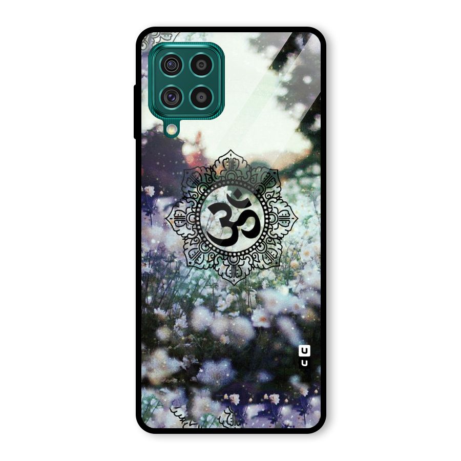 Floral Pray Glass Back Case for Galaxy F62