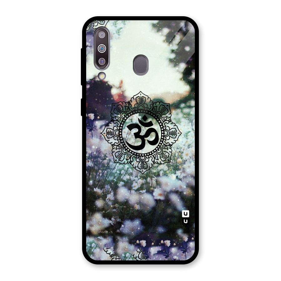Floral Pray Glass Back Case for Galaxy M30