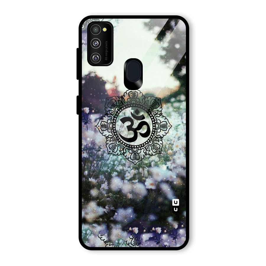 Floral Pray Glass Back Case for Galaxy M30s