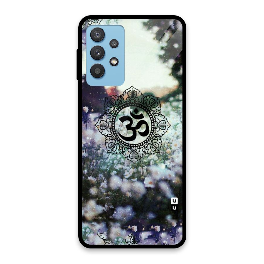 Floral Pray Glass Back Case for Galaxy M32 5G