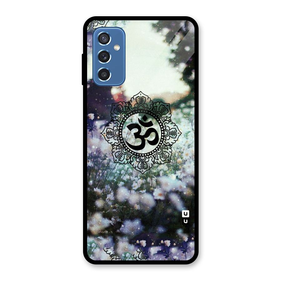 Floral Pray Glass Back Case for Galaxy M52 5G