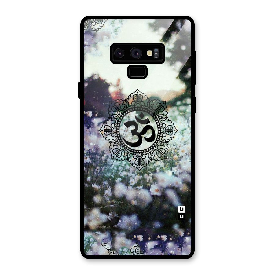 Floral Pray Glass Back Case for Galaxy Note 9