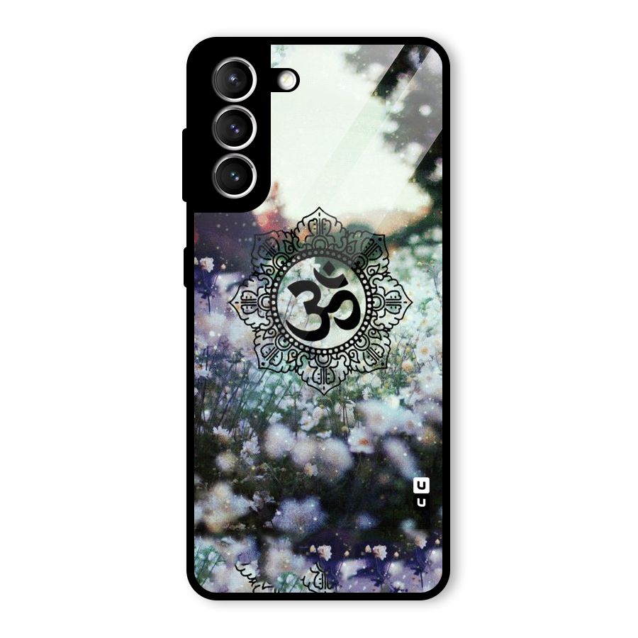 Floral Pray Glass Back Case for Galaxy S21 5G