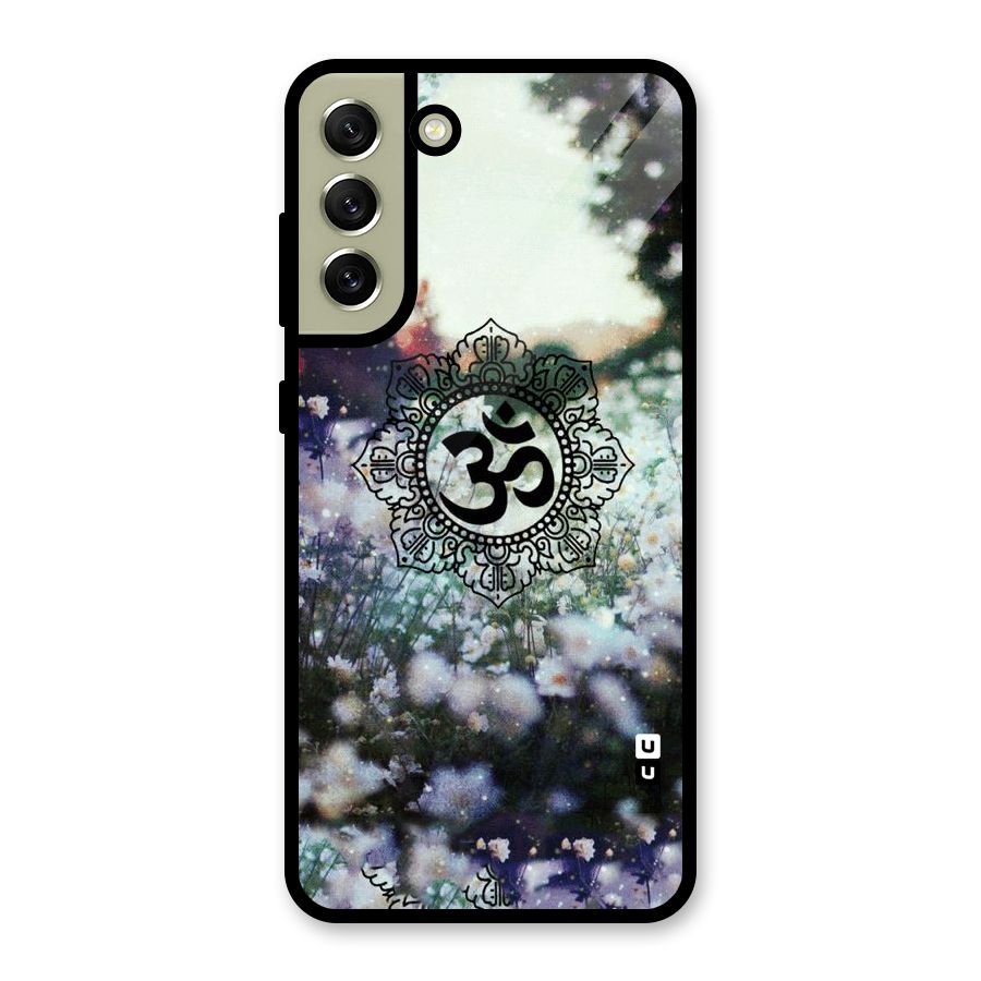 Floral Pray Glass Back Case for Galaxy S21 FE 5G