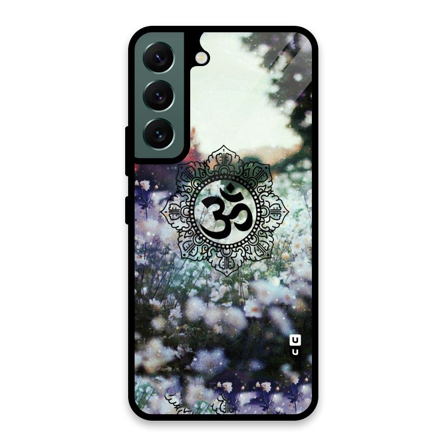 Floral Pray Glass Back Case for Galaxy S22 5G
