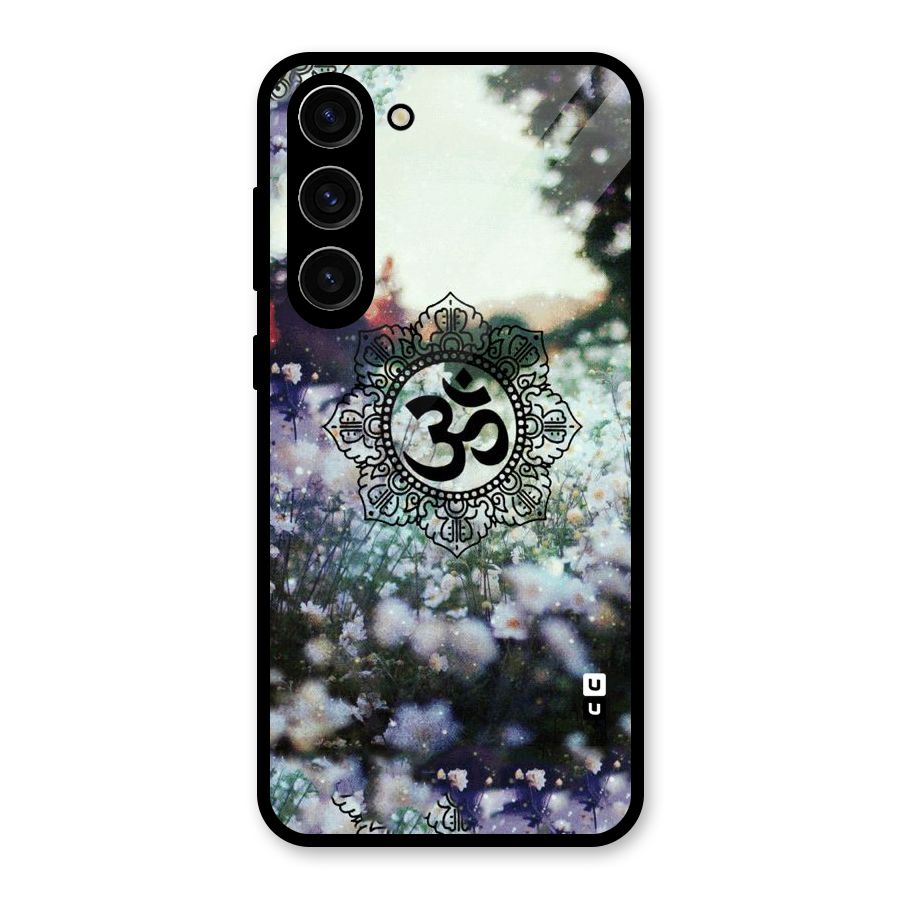 Floral Pray Glass Back Case for Galaxy S23 Plus