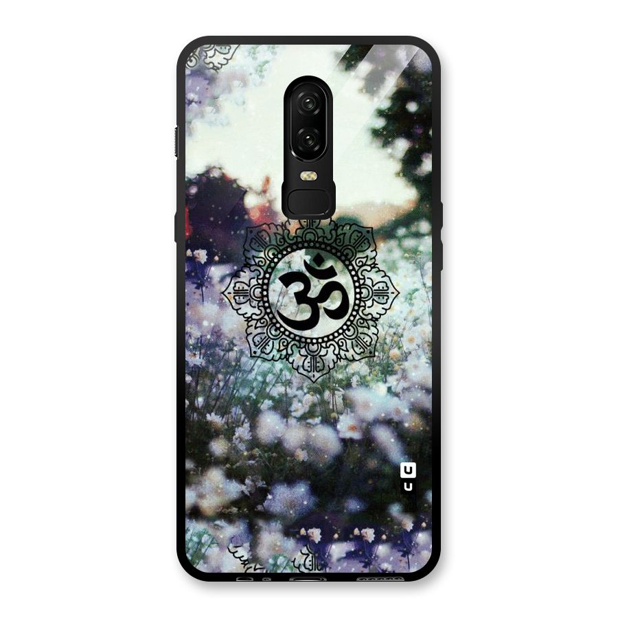 Floral Pray Glass Back Case for OnePlus 6